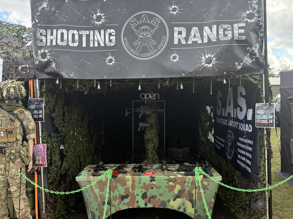 The range built and dressed, ready for gates open